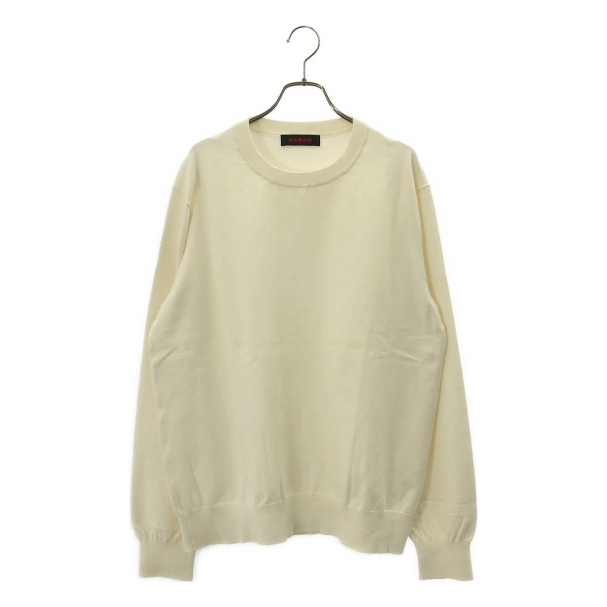 新品✨ CABaN コットンカシミヤプレーンクルーネックプルオーバー ホワイト CABaN / キャバン | コットン カシミヤ プレーン クルーネック プル