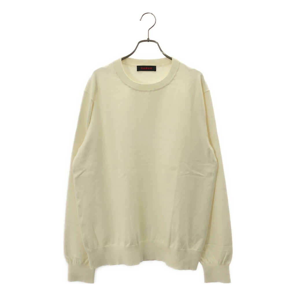 CABaN / キャバン | コットン カシミヤ プレーン クルーネック プルオーバー | L | メンズ