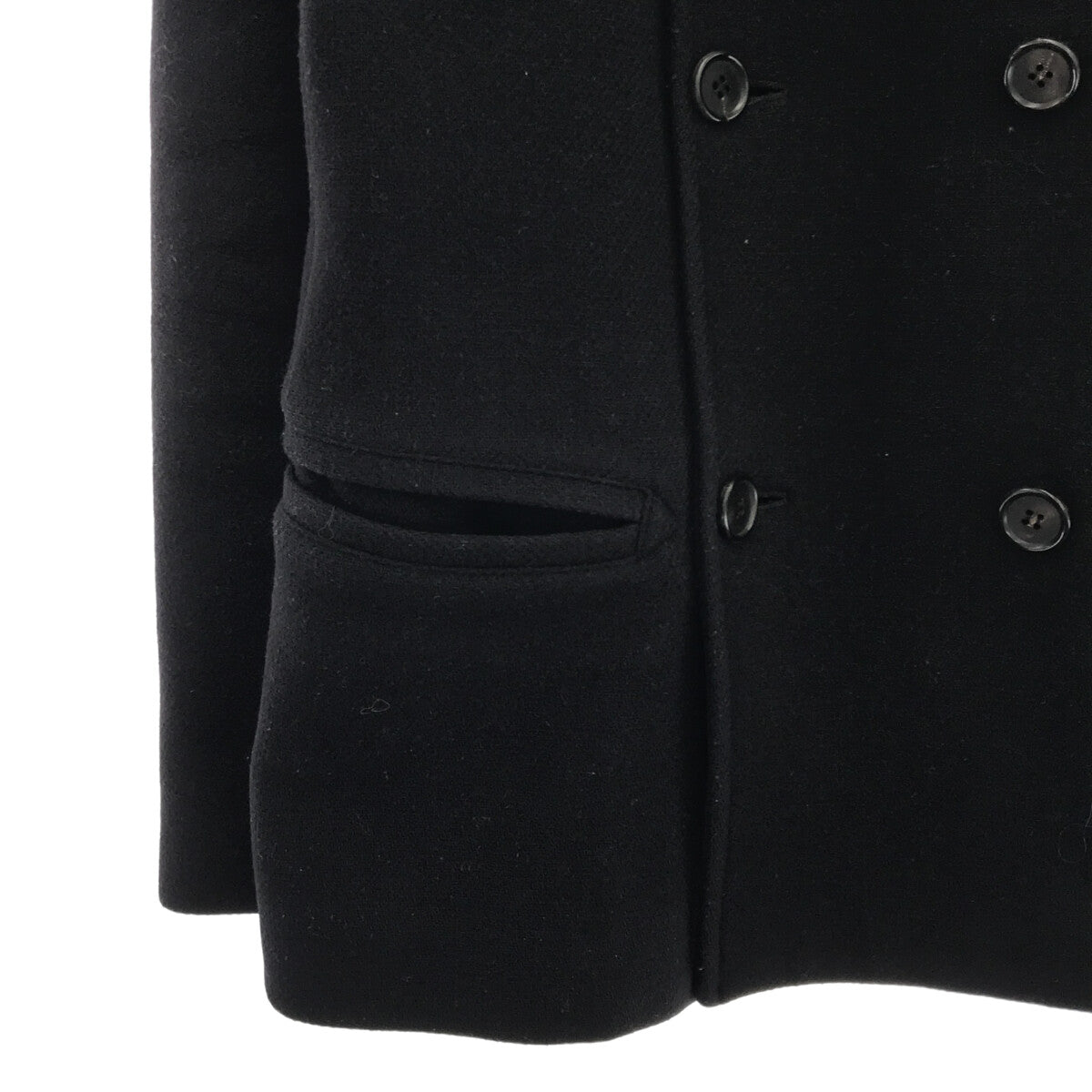 APC | Fully lined chinstrap wool pea coat | XS | Black | Men's