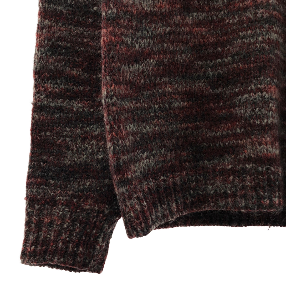 DRIES VAN NOTEN / 드리스 반 노텐 | 울 모헤어 알파카 혼합 멜란지 V 넥 니트 | M |