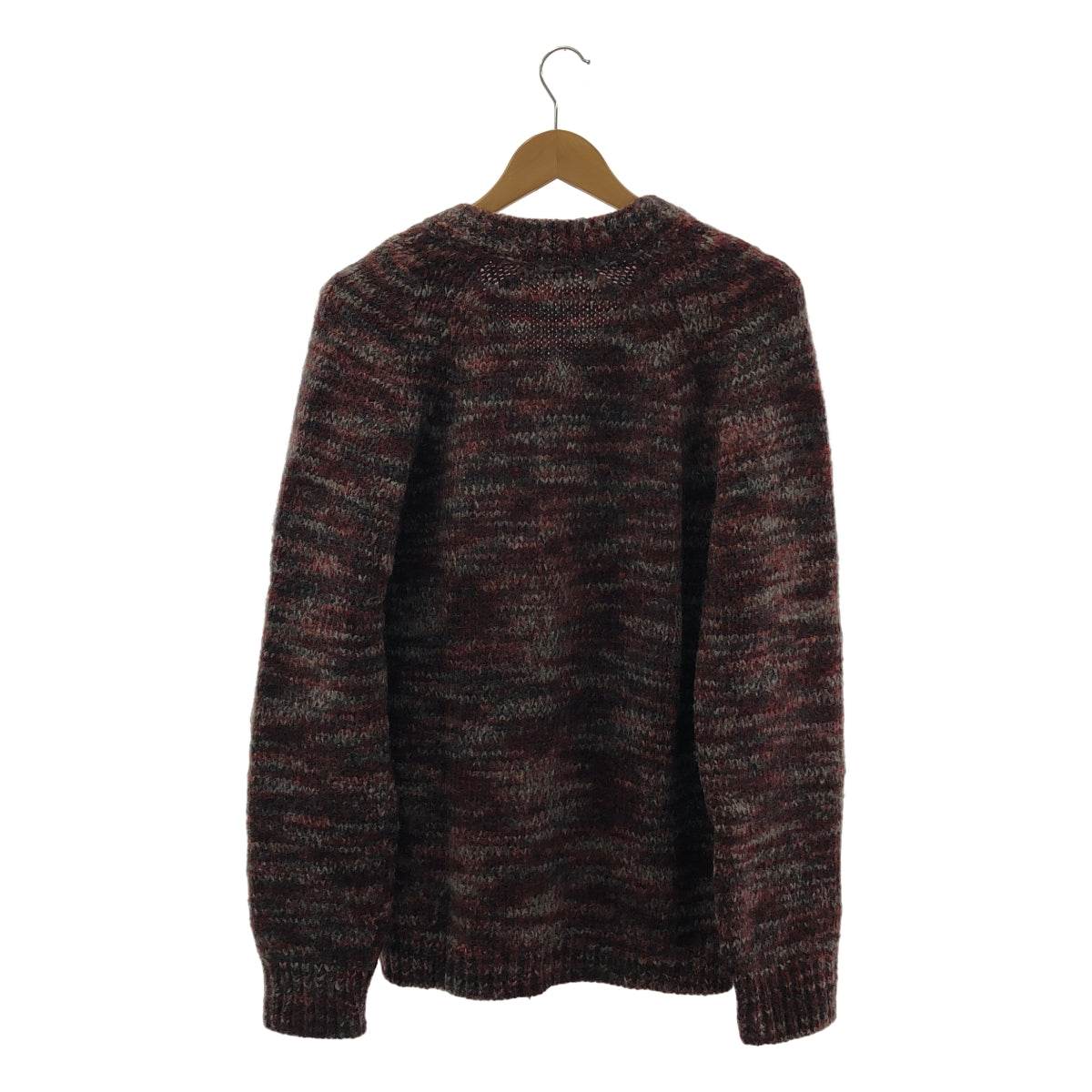 DRIES VAN NOTEN / 드리스 반 노텐 | 울 모헤어 알파카 혼합 멜란지 V 넥 니트 | M |