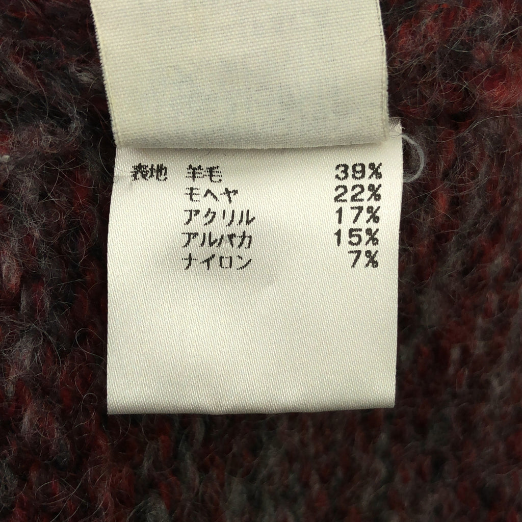 DRIES VAN NOTEN / 드리스 반 노텐 | 울 모헤어 알파카 혼합 멜란지 V 넥 니트 | M |