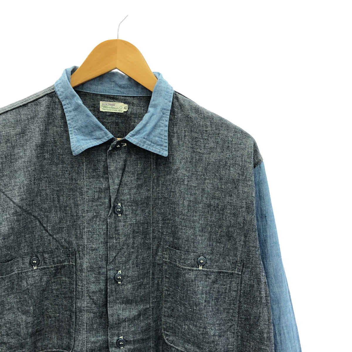 WAREHOUSE / Warehouse | Bicolor Chambray Work Shirt | 42 | Men's