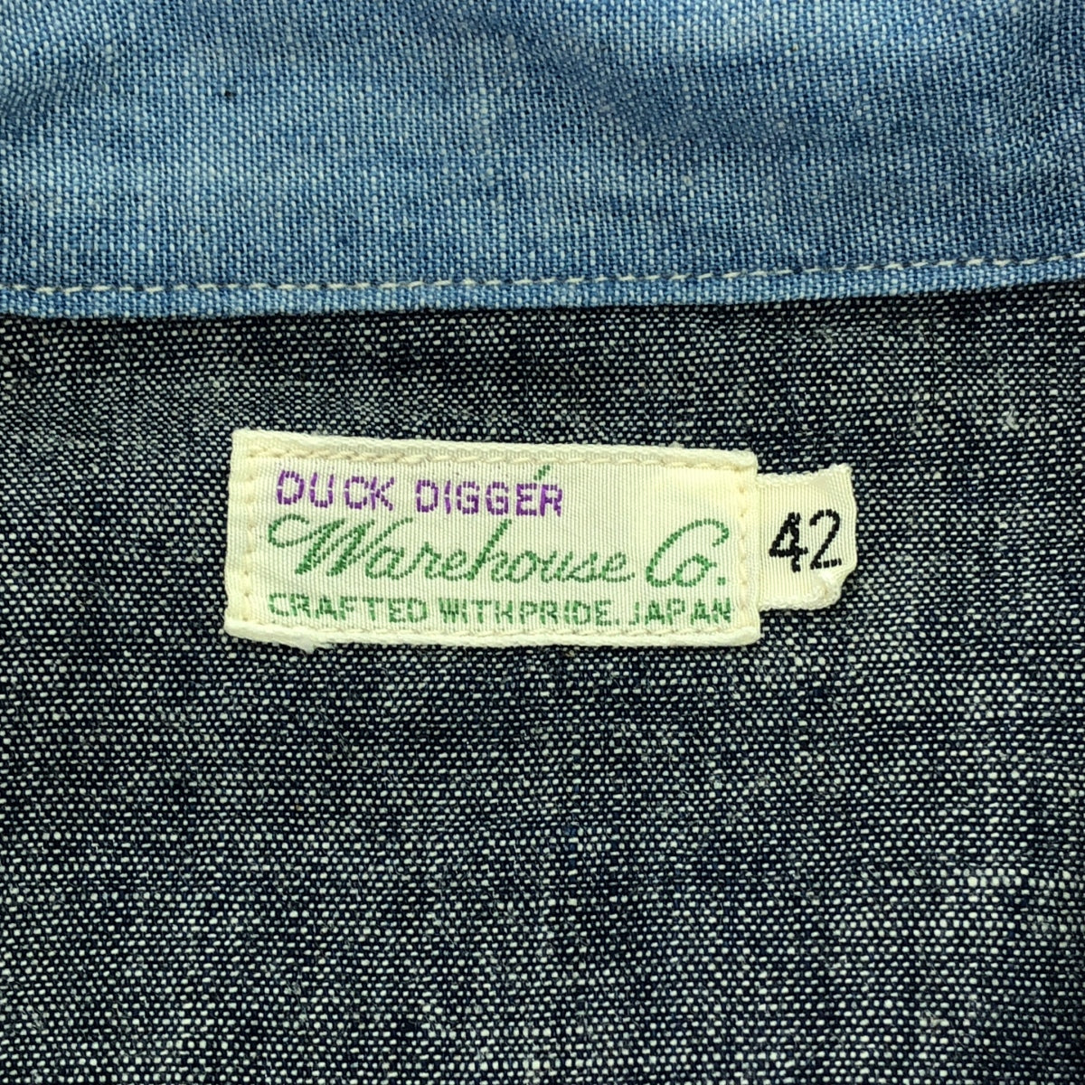 WAREHOUSE / Warehouse | Bicolor Chambray Work Shirt | 42 | Men's