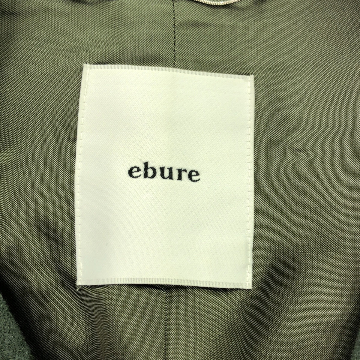 ebure / 에불 | 룩스 멜튼 하프 P 코트 | 36 | 그린 | 여성