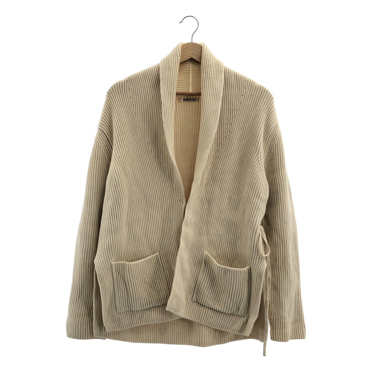 AURALEE ライトグリーン　カーディガン AURALEE オーラリー 23AW WOOL CORD RIB KNIT CARDIGAN