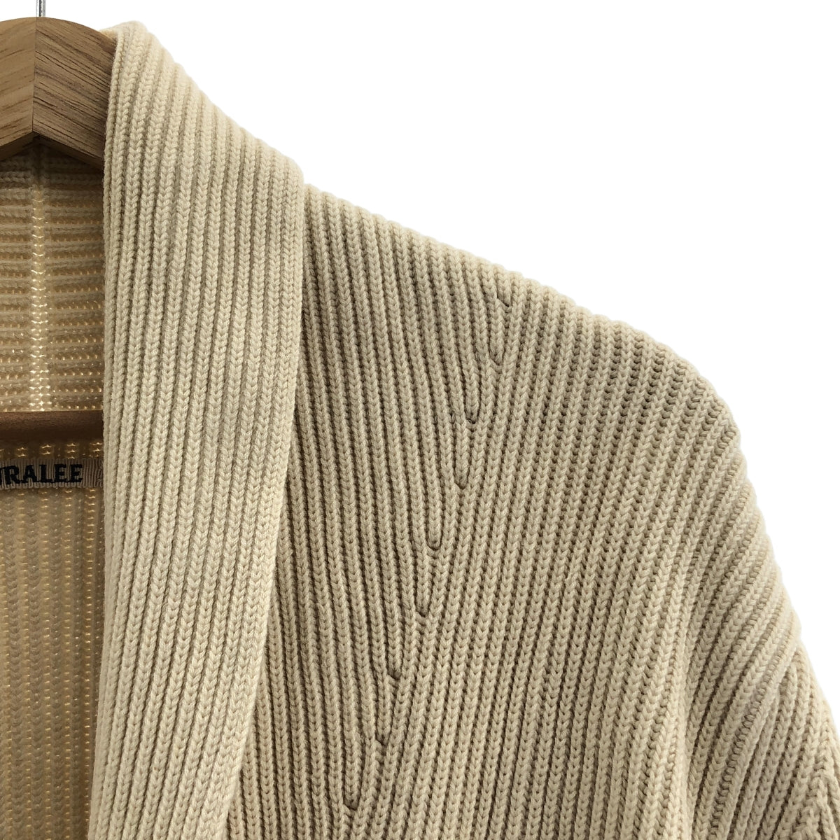 【最終値下げ】AURALEE リブ編みカーディガン サイズ3 グレーベージュ AURALEE リブ編みカーディガン サイズ3 グレーベージュ V1188