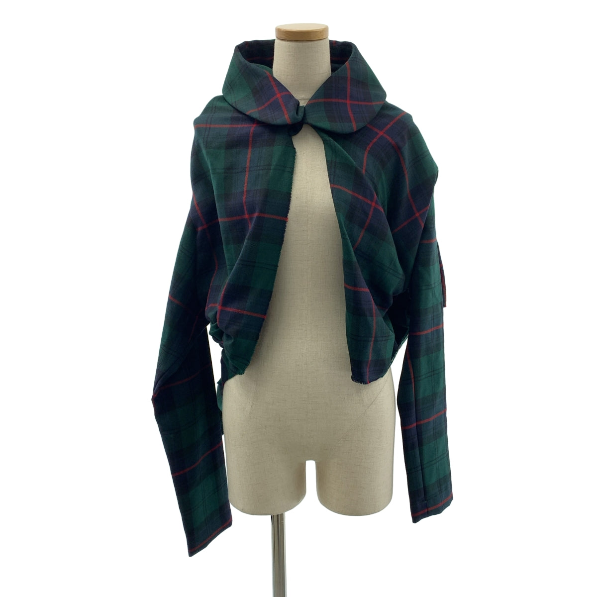 COMME des GARCONS / コムデギャルソン | 2006SS | チェック カットオフ ラウンドカラー ジャケット | S | レディース