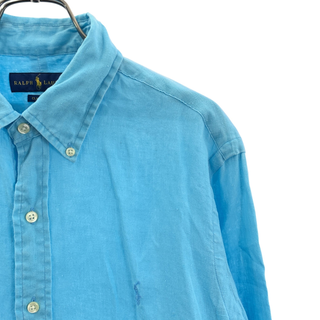 拉夫勞倫 | 經典亞麻紐扣襯衫 | M碼 | 男士
