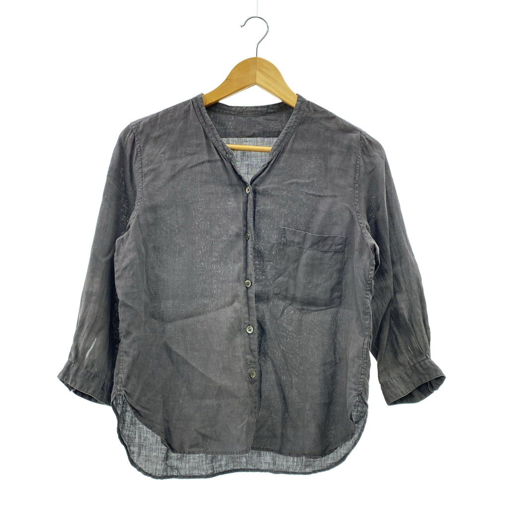 MARGARET HOWELL / マーガレットハウエル | リネン 七分袖 シャツ | 1 | レディース