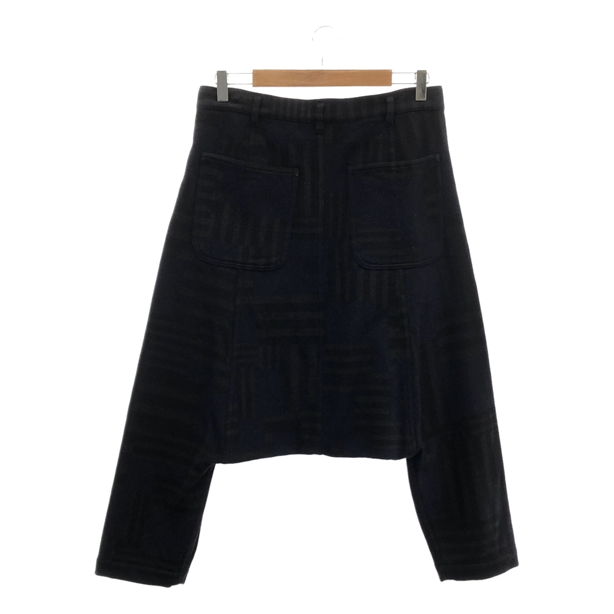 【미품】 COMME des GARCONS / 콤데 갤슨 | 2009AW | 울 총 무늬 사루엘 팬츠 | S | 블랙/그레이/네이비 | 여성