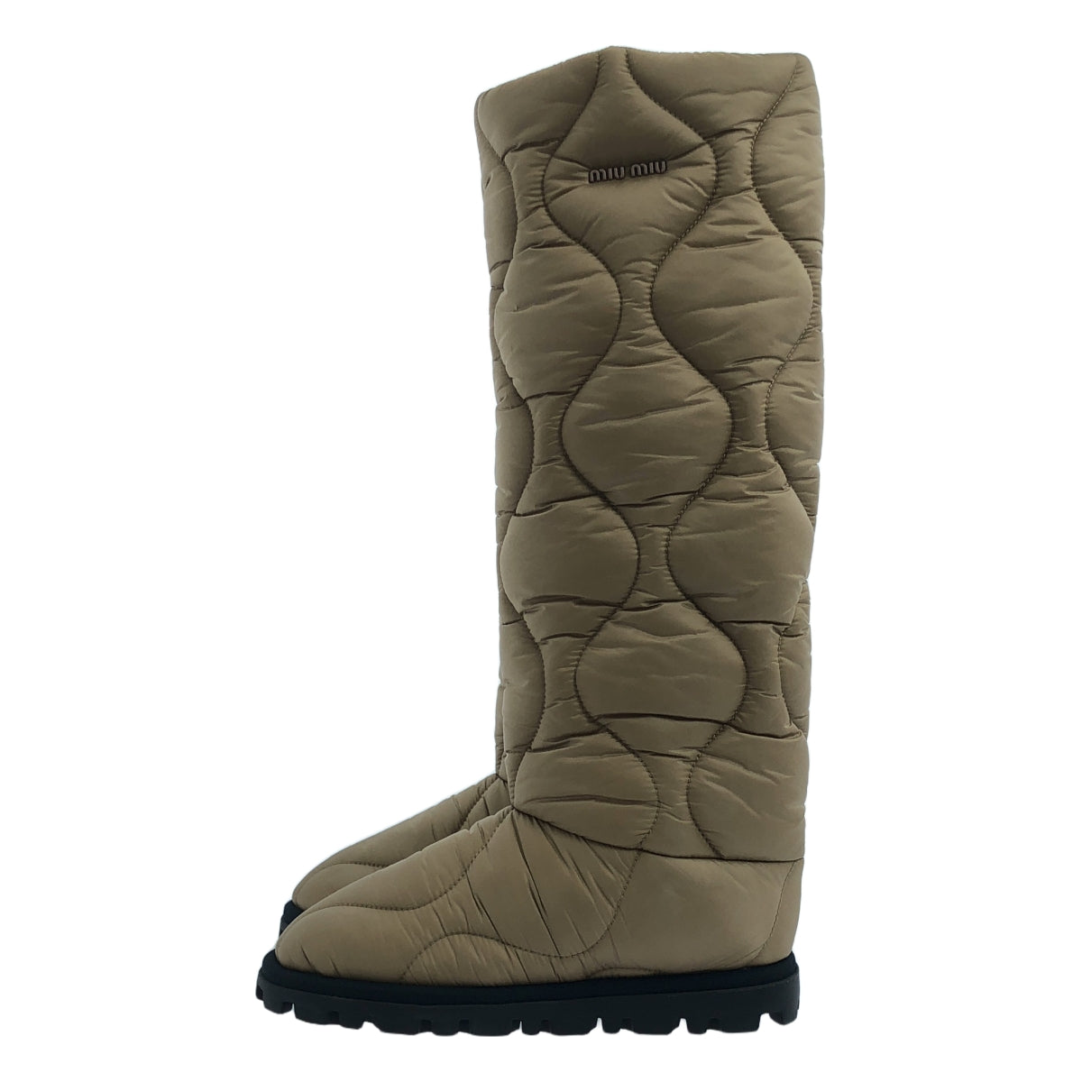 [New] miu miu / Miu Miu | Quilted long boots | 35 | COGNAC | Women's