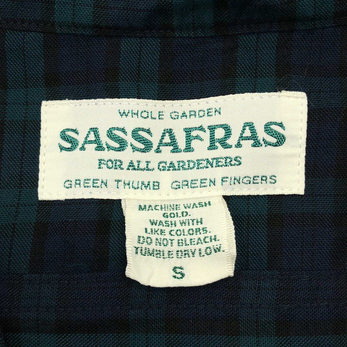美品】 SASSAFRAS / ササフラス | Gardening At Night Shirt チェック