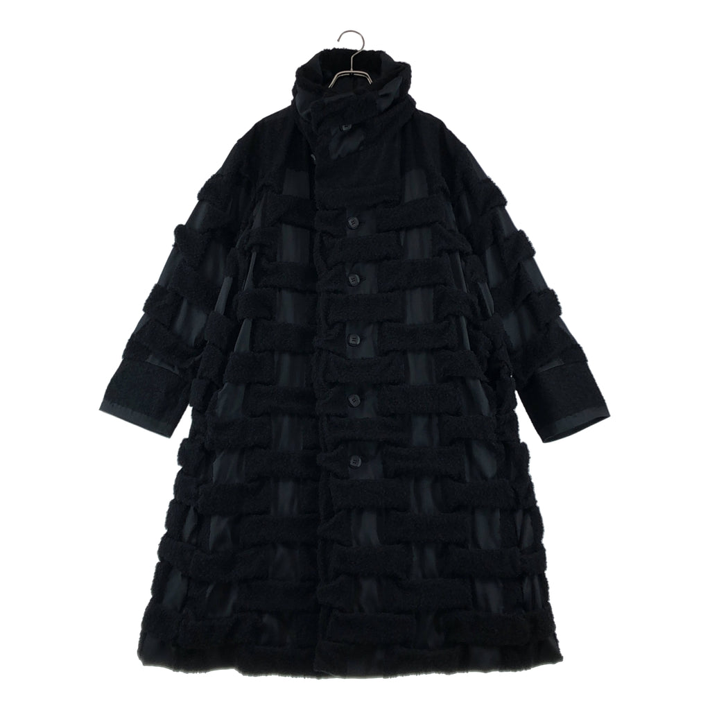 ISSEY MIYAKE / イッセイミヤケ | 2015AW | 異素材切替 3D織り コート | 3 | レディース