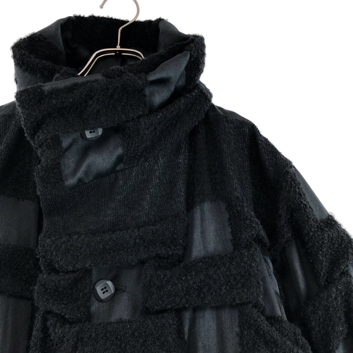 ISSEY MIYAKE / イッセイミヤケ | 2015AW | 異素材切替 3D織り コート | 3 | レディース