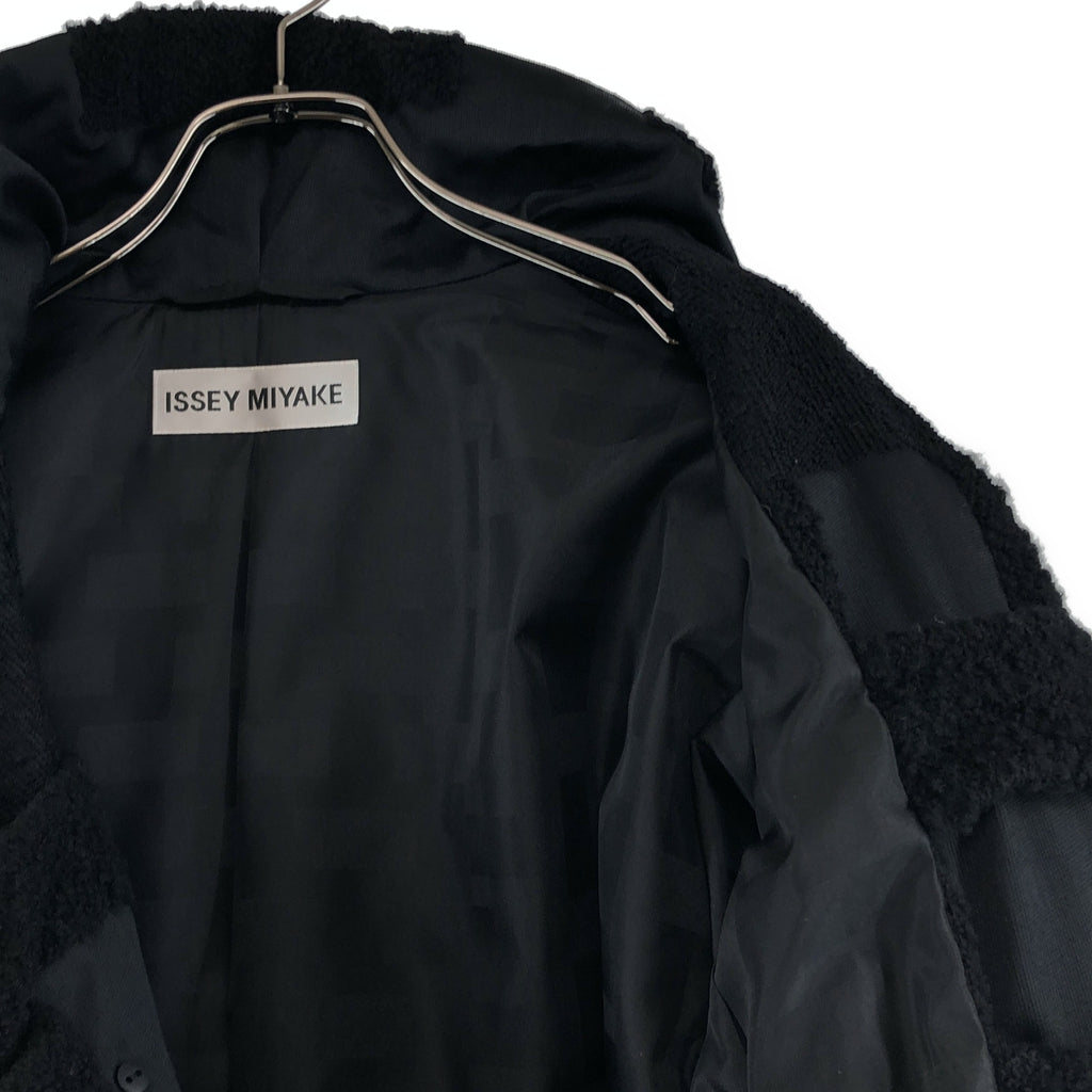 ISSEY MIYAKE / イッセイミヤケ | 2015AW | 異素材切替 3D織り コート | 3 | レディース