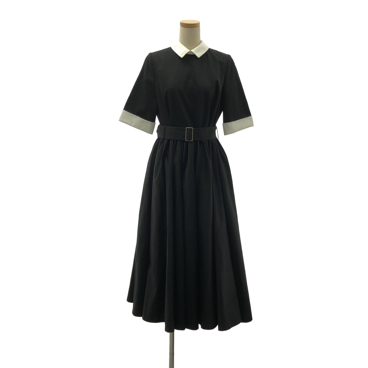 foufou / フーフー | 【THE DRESS #22】bicolor one piece / ベルテッド バイカラー ギャザー ドレス ワンピース | 1 | レディース