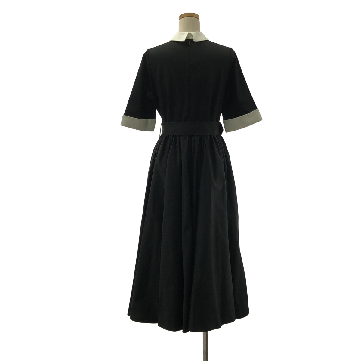 foufou / フーフー | 【THE DRESS #22】bicolor one piece / ベルテッド バイカラー ギャザー ドレス ワンピース | 1 | レディース