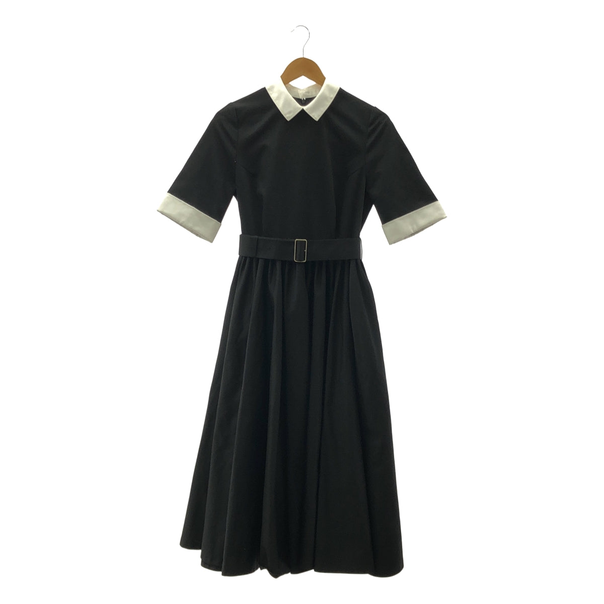 foufou / フーフー | 【THE DRESS #22】bicolor one piece / ベルテッド バイカラー ギャザー ドレス ワンピース | 1 | レディース