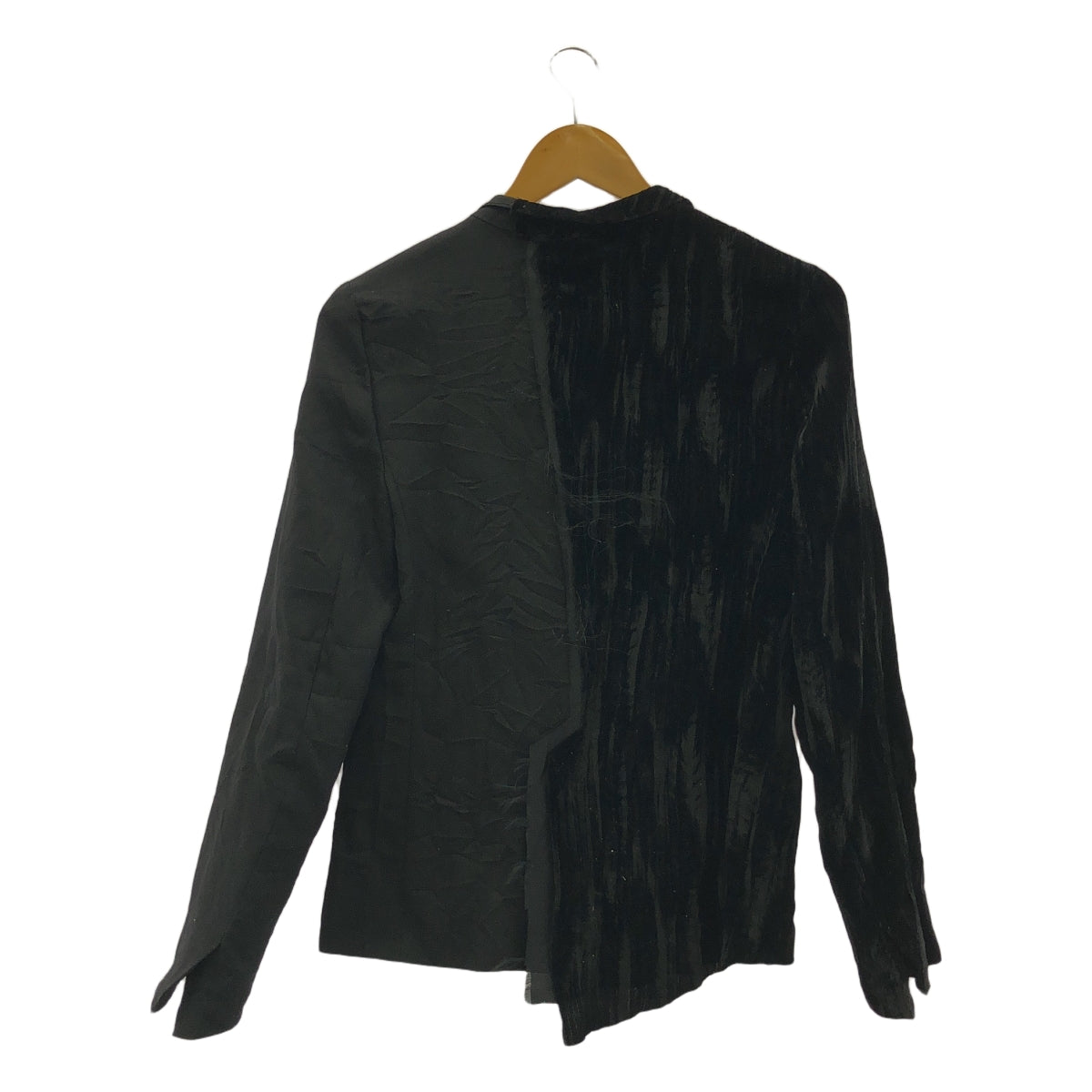 ARCHIVIO J.M.Ribot / アルキビオジェイエムリボット | double jacket / 異素材 切替 ベロア ダブルブレストジャケット | S | メンズ