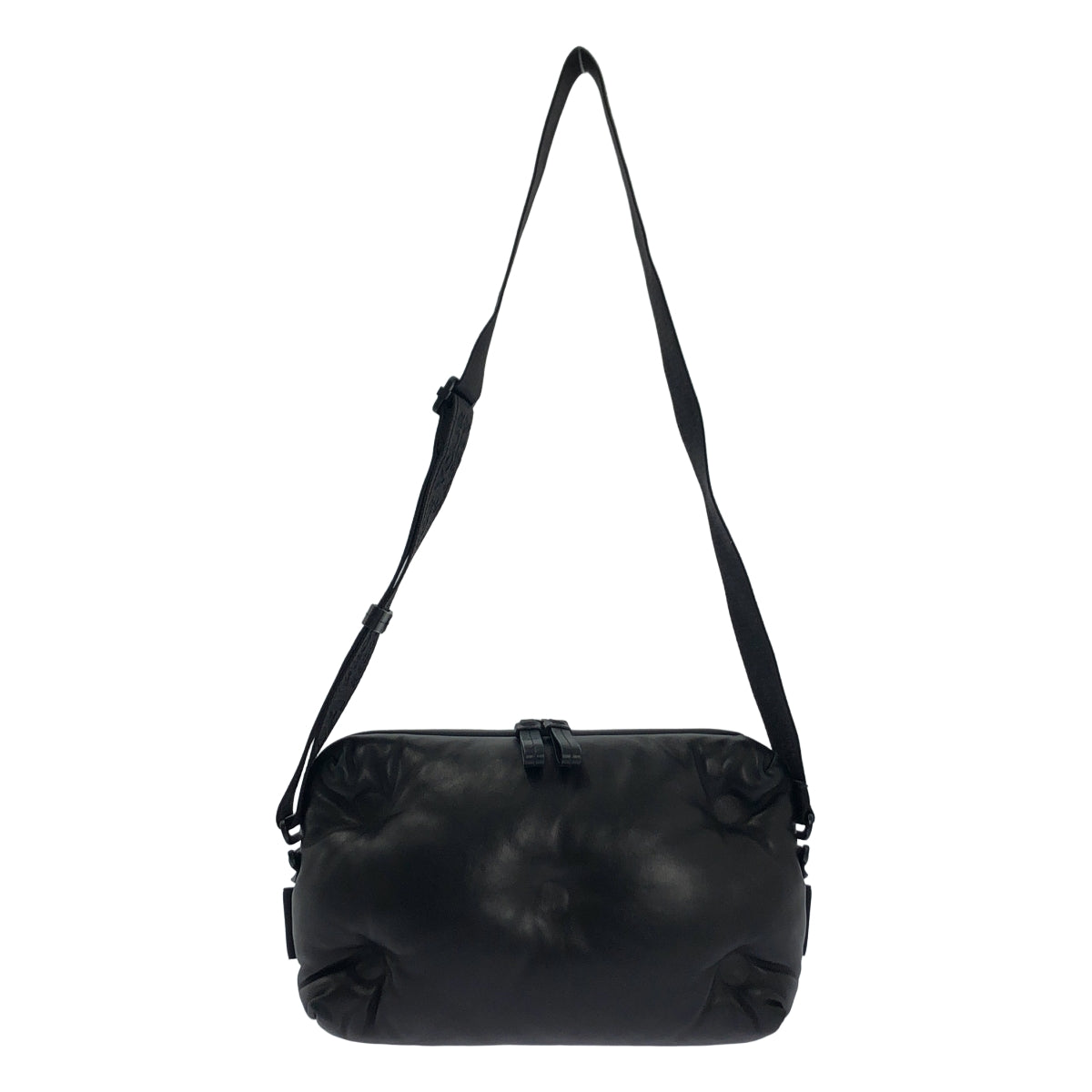 【美品】  Maison Margiela / メゾンマルジェラ | 2021AW | Glam Slam / グラムスラム ナッパレザー ロゴショルダー バッグ | UNI | ブラック | レディース