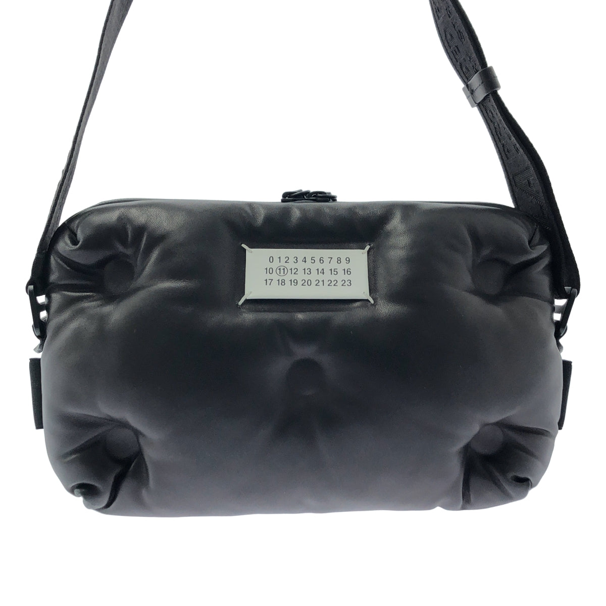 【美品】  Maison Margiela / メゾンマルジェラ | 2021AW | Glam Slam / グラムスラム ナッパレザー ロゴショルダー バッグ | UNI | ブラック | レディース