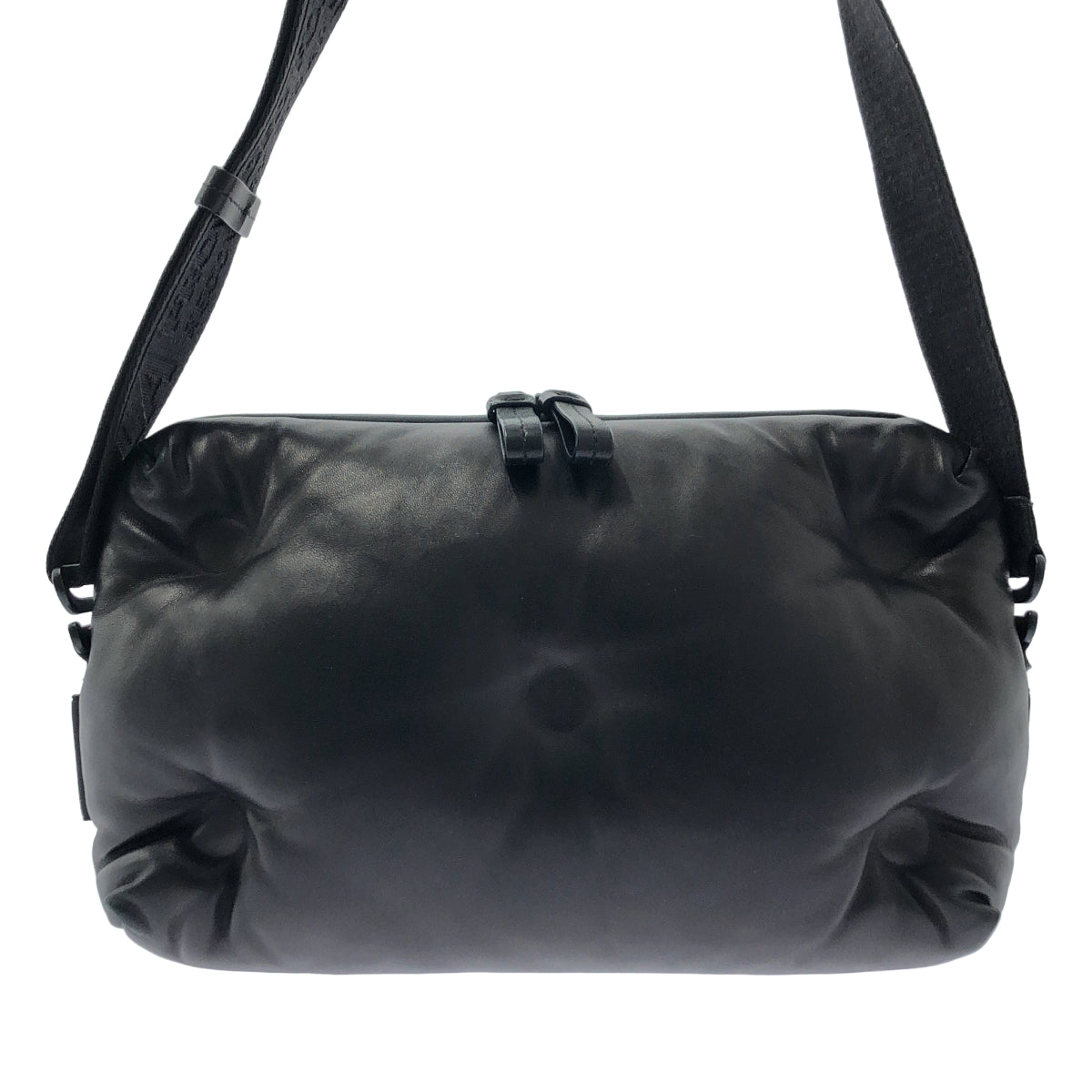 【美品】  Maison Margiela / メゾンマルジェラ | 2021AW | Glam Slam / グラムスラム ナッパレザー ロゴショルダー バッグ | UNI | ブラック | レディース