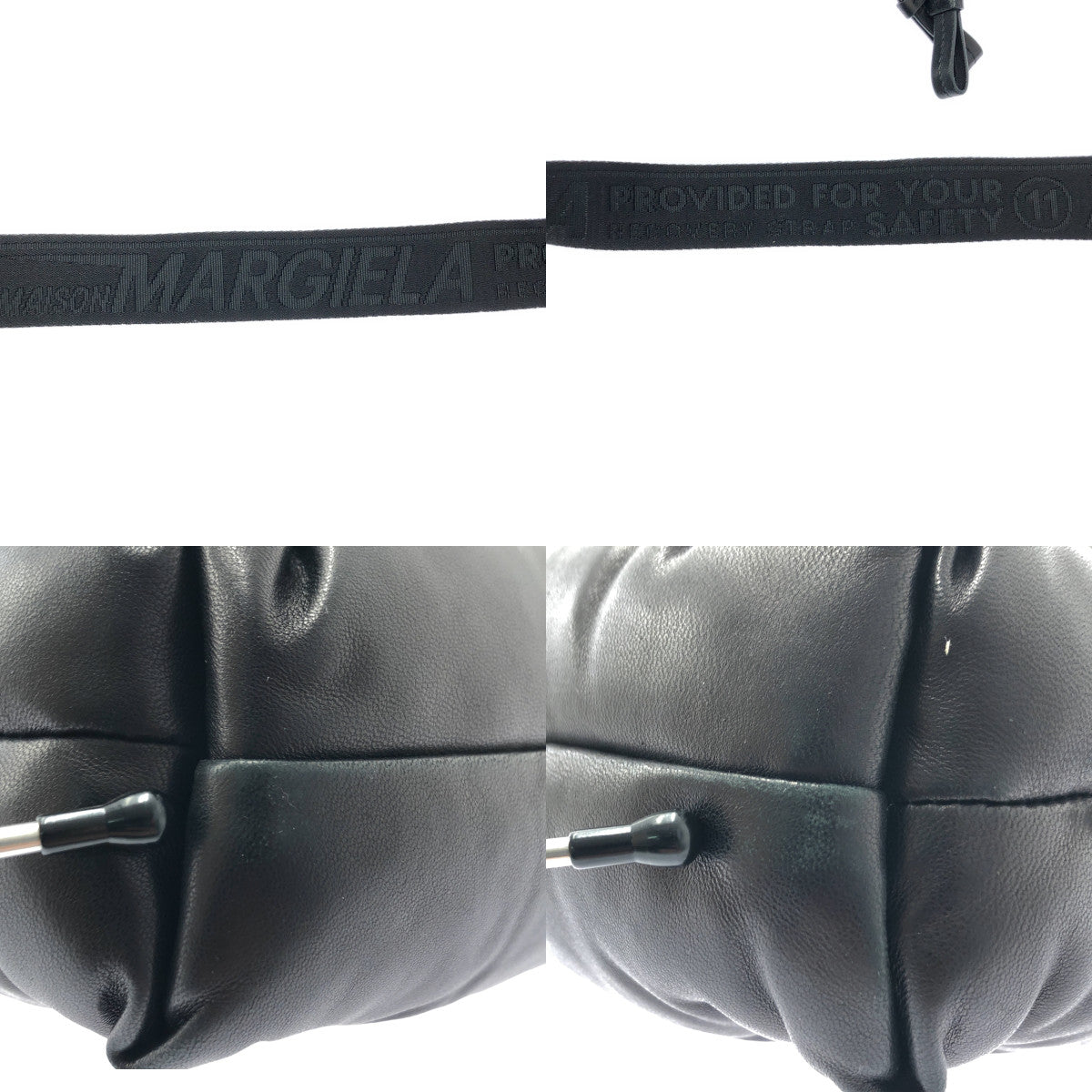 【美品】  Maison Margiela / メゾンマルジェラ | 2021AW | Glam Slam / グラムスラム ナッパレザー ロゴショルダー バッグ | UNI | ブラック | レディース
