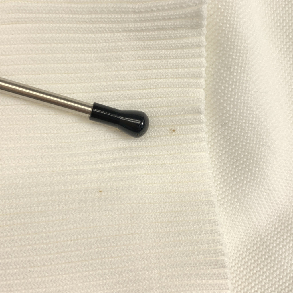 【미품】 UNITED ARROWS / 유나이티드 아로즈 | P 페플람 니트 리브 풀오버 | F | 화이트 | 여성