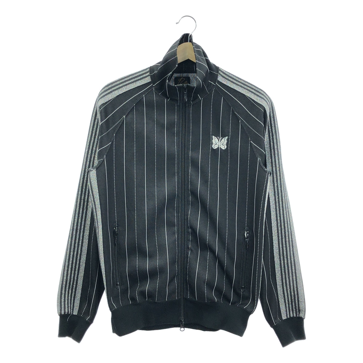 [新款] Needles | 2024 春夏 | x CITYSHOP / 條紋運動外套 | XS | 黑/銀 | 男款
