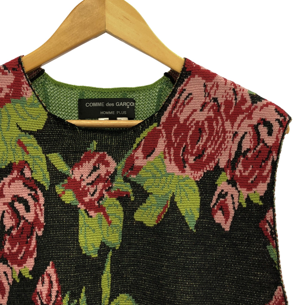 COMME des GARCONS HOMME PLUS | Floral Presence 花卉圖案提花無袖針織背心 | M |綠色 |男士