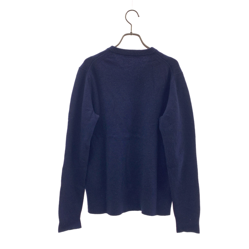 Acne Studios / アクネストゥディオズ | ウール Vネック アイコンパッチ ニット | S | ネイビー | メンズ