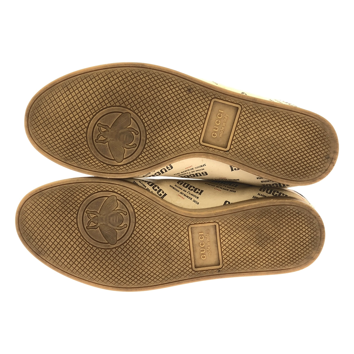 GUCCI / グッチ | 519531 ロゴプリント レザー ローカットスニーカー | 34 | レディース