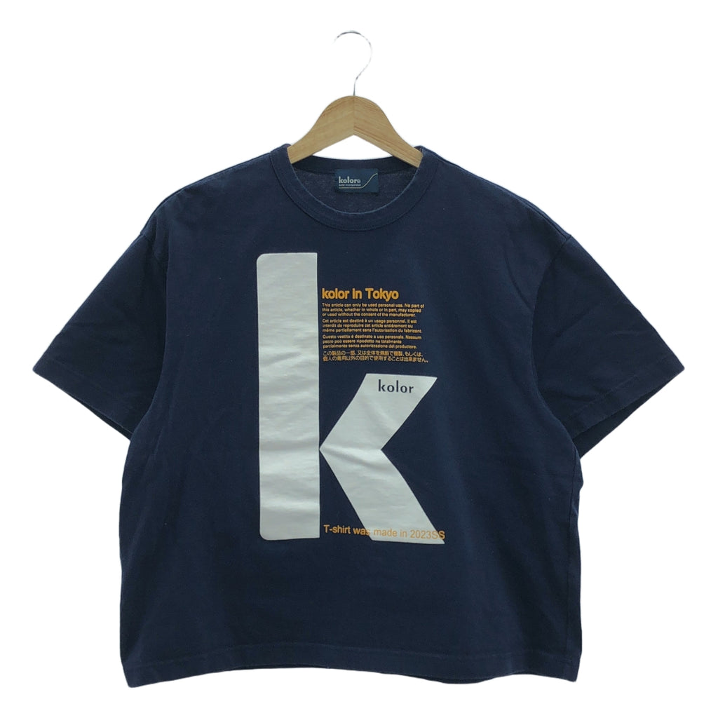 kolor / カラー | クリア天竺S／SプリントTシャツ | 1 | ネイビー | レディース