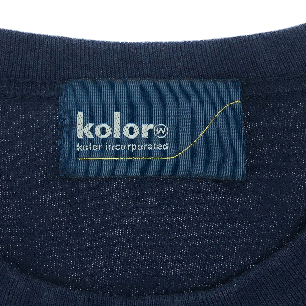 kolor / 컬러 | 클리어 천축 S/S 프린트 T셔츠 | 1 | 네이비 | 여성