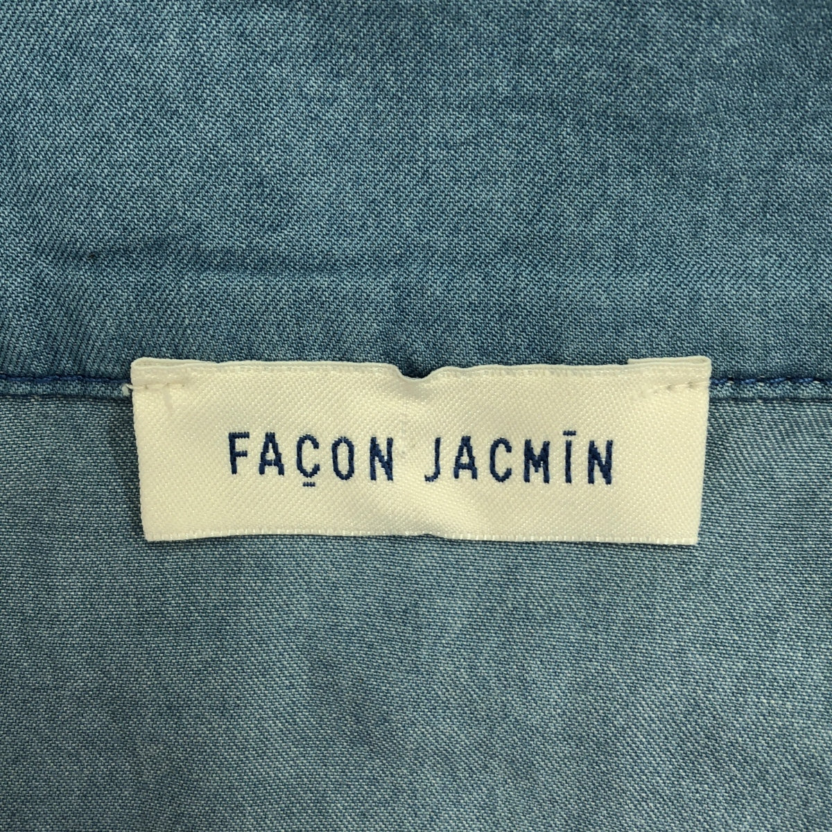 [Good Condition] FACON JACMIN | GLORY DRESS Denim Western Vest Sleeveless Mini Dress | Blue | Women's