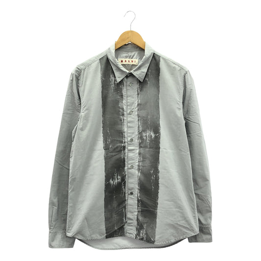 MARNI | Cotton Printed Overshirt | 52 | Grey | Men's