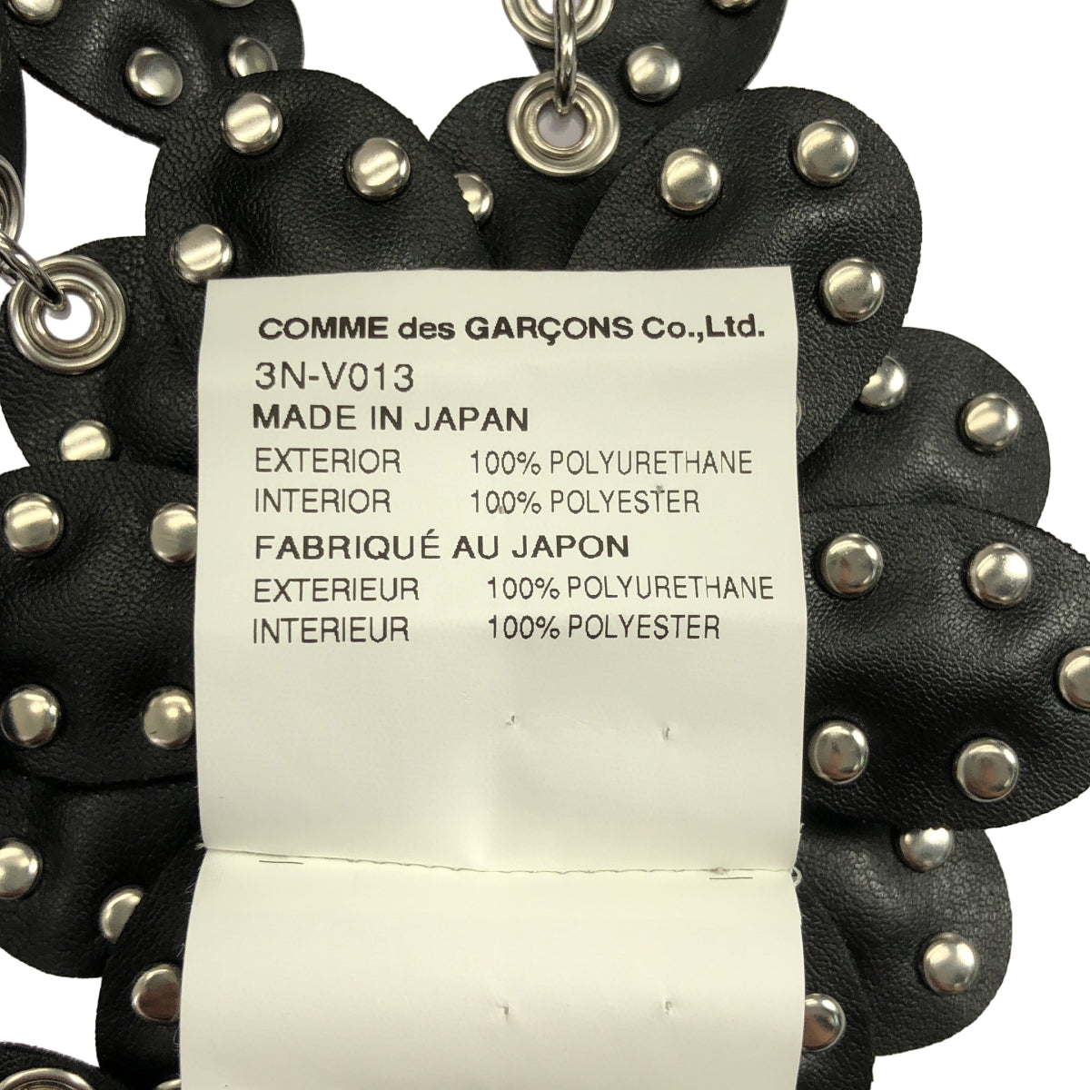 noir kei ninomiya / 느와르 케이니노미야 | 2024AW | 가짜 가죽 스터드 플라워 하네스 |