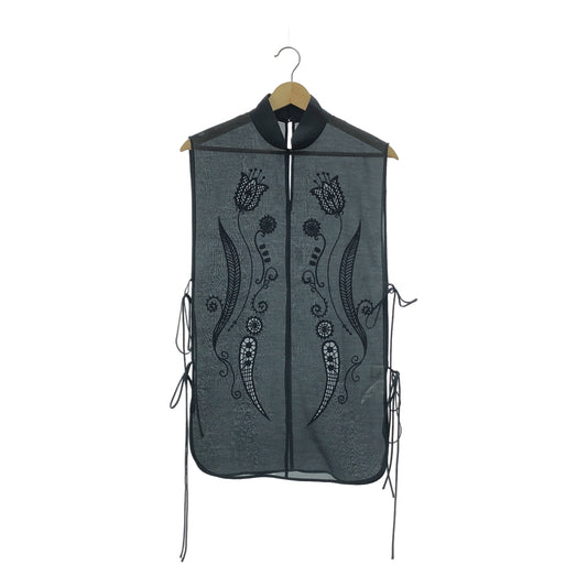 Mame Kurogouchi / マメクロゴウチ | 2024AW | Sheer Embroidery Vest エンブロイダリー ベスト | 2 | レディース