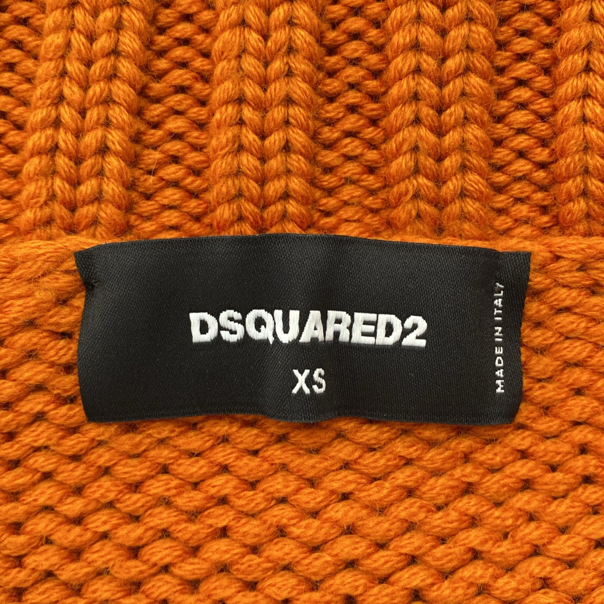 DSQUARED2 | 2022 秋冬 | 羊毛低針高領大尺碼針織衫 | XS | 橘色 | 女款