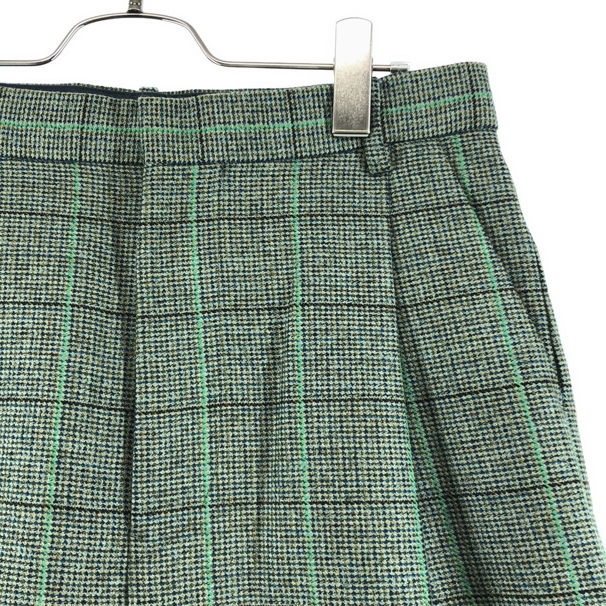 【美品】  mina perhonen / ミナペルホネン | forester check ウール テーパード パンツ | 38 | グリーン/ブラウン | レディース