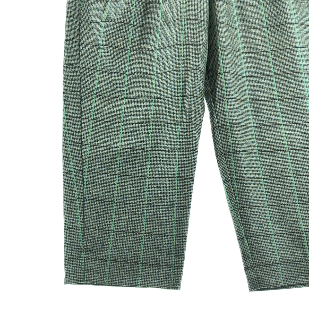【美品】  mina perhonen / ミナペルホネン | forester check ウール テーパード パンツ | 38 | グリーン/ブラウン | レディース
