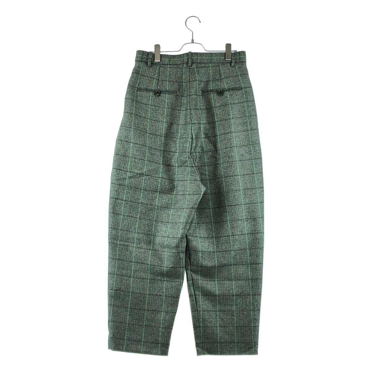 【美品】  mina perhonen / ミナペルホネン | forester check ウール テーパード パンツ | 38 | グリーン/ブラウン | レディース