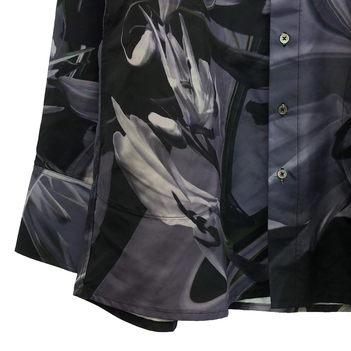 [New] prasthana / Prasthana | no collar shirt [clg/fw#1] / shirt | S | black pattern | men's