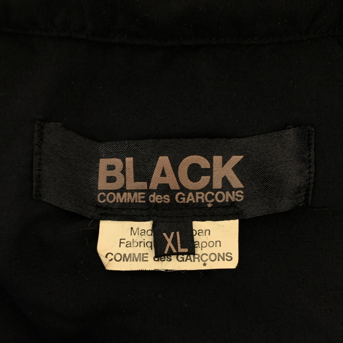 黑色 COMME des GARÇONS | 2019 秋冬 |聚酯拉鍊襯衫 | XL |男士