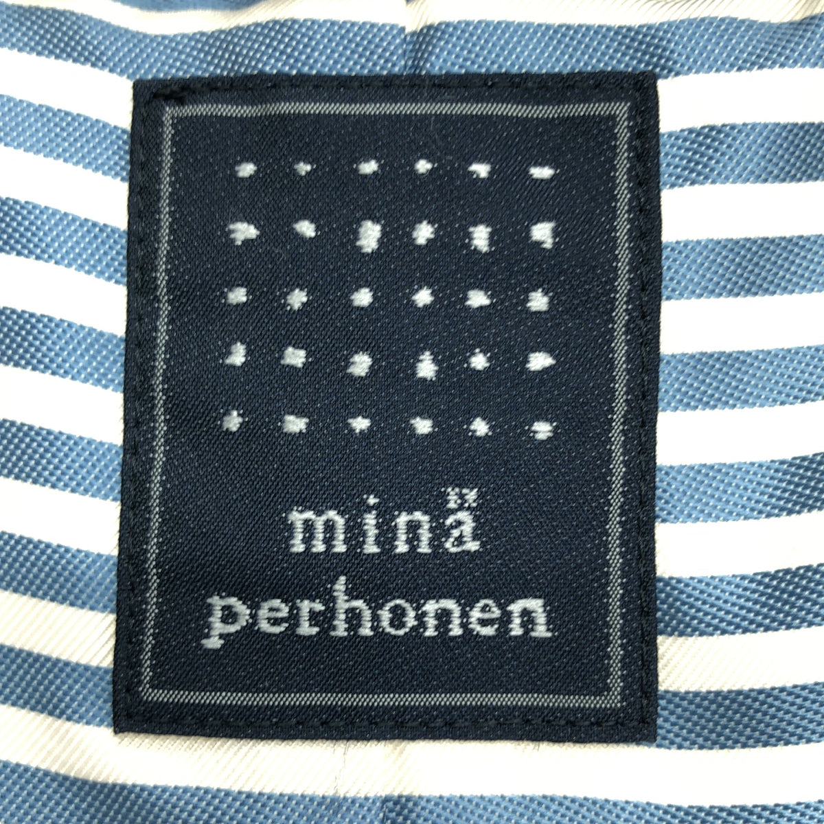 【美品】  mina perhonen / ミナペルホネン | 2023AW | Iumiukko ルミウッコ / 総柄 サイドジップスリット ブルゾン | 36 | ホワイト / ブルー | レディース