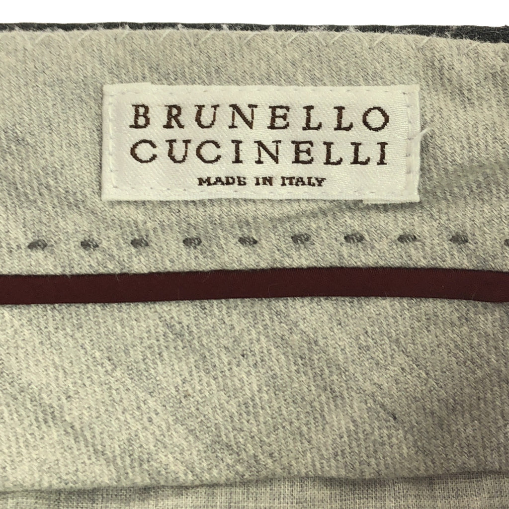 BRUNELLO CUCINELLI / 브루넬로쿠치넬리 | 울 슬랙스 팬츠 | 46 | 회색 | 남성