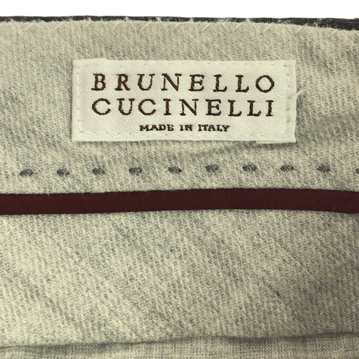 BRUNELLO CUCINELLI / ブルネロクチネリ | ウール スラックス パンツ | 46 | グレー | メンズ