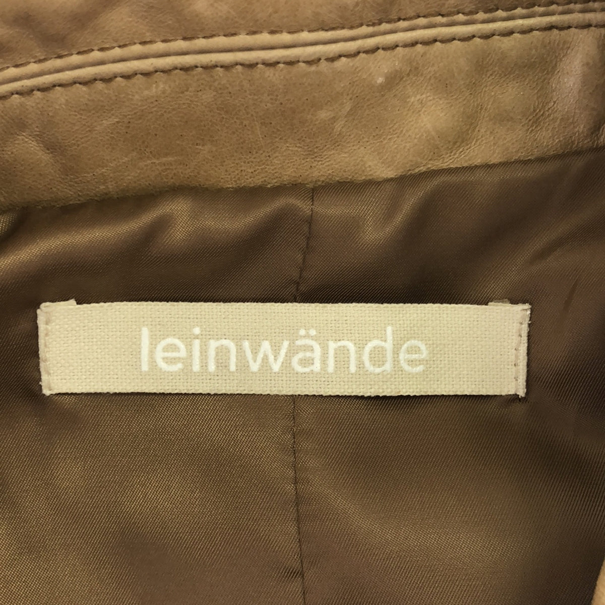 LEINWANDE / ラインヴァンド | Pleating Leather Jacket ジャケット