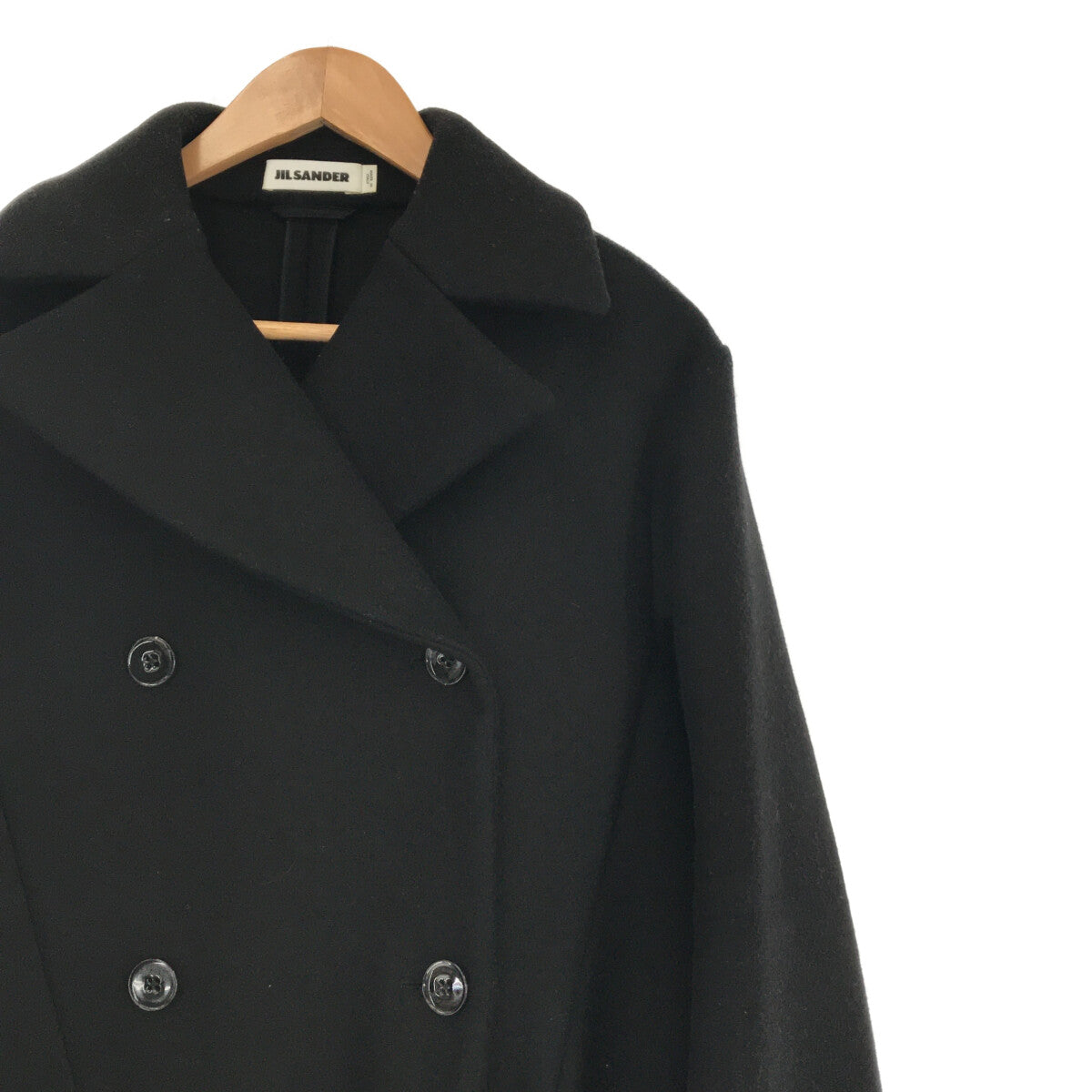 JIL SANDER / 질산더 | 울 오버 롱 코트 | 34 | 블랙 | 여성